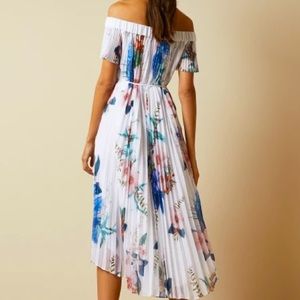 Ted Baker Pleated Off Shoulder Dress XS